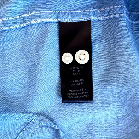 JOHN VARVATOS LIGHTWEIGHT LONG ROLL-TAB SLEEVE ZIP-POCKET BUTTON UP SHIRT SzM - Picture 10 of 13